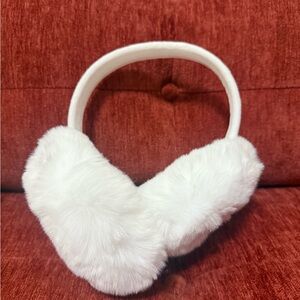 White Faux Fur Earmuffs